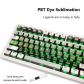 Chemical Element 104+16 Clear PC+PBT Dye-subbed Pudding Jelly Keycaps Set ASA Profile Mechanical Keyboard